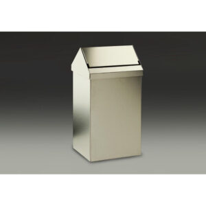 PAPELERA TAPA BASCULANTE CHAPA ELECTROCINCADA COLORES*. CAPACIDAD 40 LT.